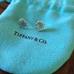 Authentic Tiffany silver heart earrings